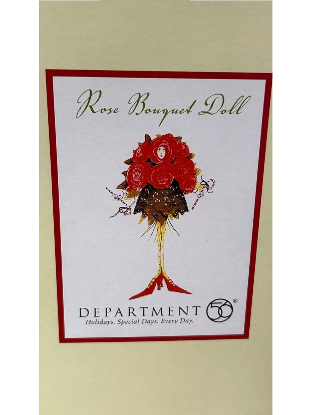 Department 56 Rose Bouquet Doll 24" Patience Brewster Christmas Art Figure Decor